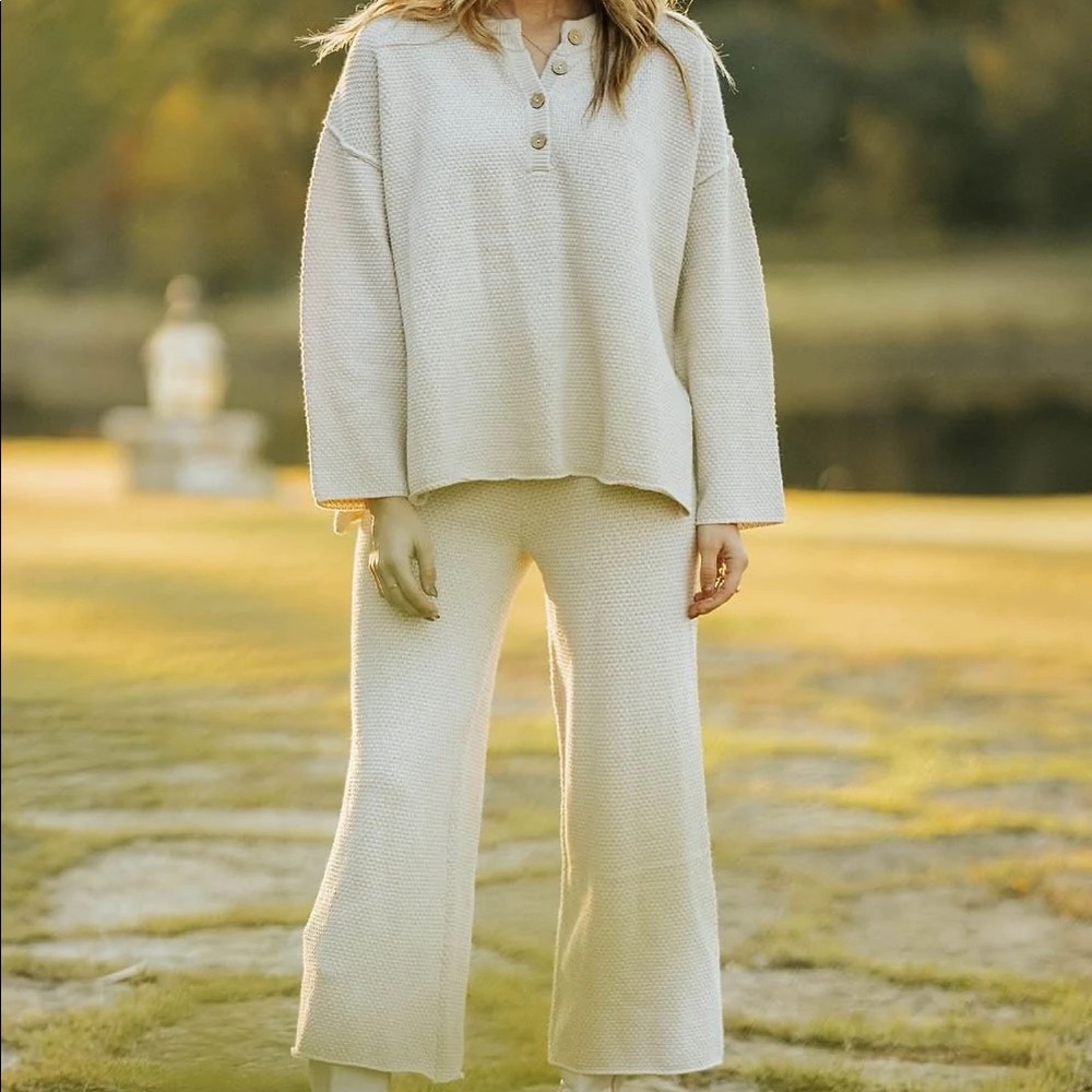 OATMEAL ELIZA KNIT SET